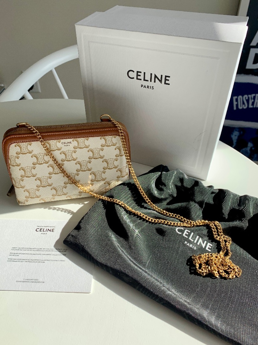 Celine clutch with chain